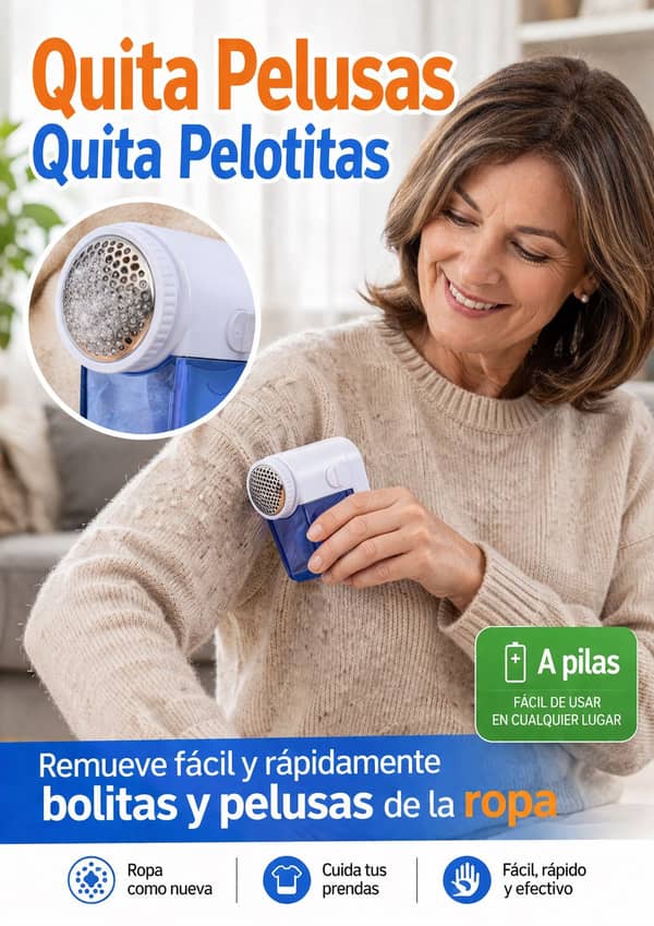 Quita Pelusa, quita pelotitas a pila